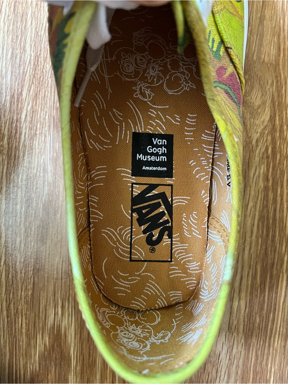 NWT Vans Van Gogh Sunflower Shoes Women’s 9.5/Men’s 8 - Picture 10 of 13